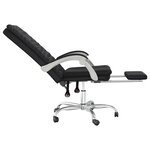 vidaXL Fauteuil inclinable de bureau Noir Similicuir