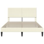 vidaXL Cadre de lit Crème 120 x 200 cm Tissu en velours côtelé