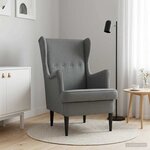 vidaXL Fauteuil Gris foncé Tissu