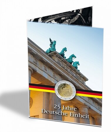 Cartelette collector leuchtturm pour les 5 pièces de 2 euro allemandes "25ème anniversaire de la réunification allemande" (346732)