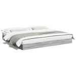 vidaXL Cadre de lit sonoma gris 180x200 cm bois d'ingénierie