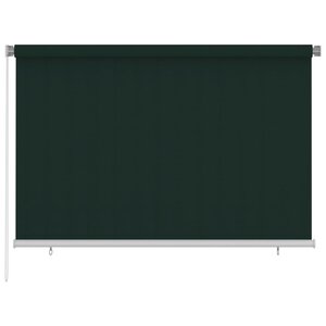 vidaXL Store roulant d'extérieur 220x140 cm Vert foncé PEHD
