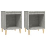 vidaXL Tables de chevet 2 Pièces Gris béton 40x35x50 cm