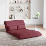 vidaXL Fauteuil de sol ajustable Bordeaux Tissu