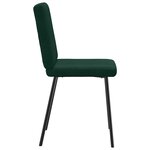 vidaXL Chaises à manger lot de 2 Vert foncé Velours