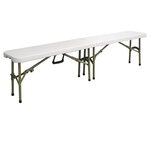 Banc pliable au centre 1830 mm - bolero -  - acier/polyéthylène 295x440mm