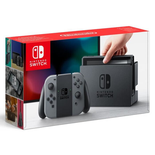 Nintendo Nintendo Switch + Joy-Con droit et gauche (Gris) - Console de jeux-vidéo nouvelle génération avec capacité 32 Go + Manette