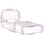 vidaXL Cadre de lit avec LED sans matelas gris clair 80x200 cm velours