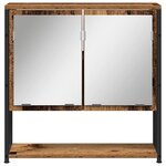 vidaXL Armoire de salle de bain avec évier intégré - Look bois ancien