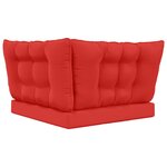vidaXL Coussin de canapé d'extérieur 3 Pièces Rouge Polyester