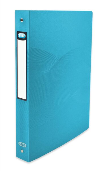Classeur 4 anneaux ronds Osmose A4 en polypropylène, Dos 40 mm Capacité 250 feuilles - Bleu Turquoise translucide