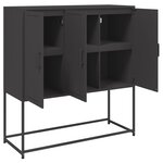 vidaXL Buffet haut noir 100 5x39x107 cm acier