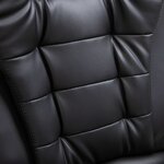 Chaise fauteuil siège de bureau informatique étude similicuir noir 02_0024044