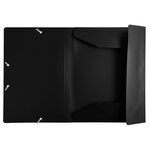 Chemise à élastique 3 rabats Polypropylène 4/10e Opaque Eco A4 Noir EXACOMPTA