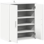 vidaXL Armoire à chaussures Blanc 60x35x70 cm Bois d’ingénierie