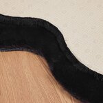 vidaXL Tapis en Fourrure Synthétique de Lapin Olite Noir 60 x 90 cm
