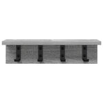 vidaXL Porte-manteau mural Sonoma gris 40 x 10.5 x 10.5 cm
