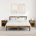 vidaXL Cabinet de chevet avec tiroir 2 Pièces Bois ancien 40 x 42 x 50 cm