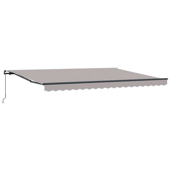 vidaXL Auvent Rétractable Gris clair 450 × 350 cm Polyester et Acier