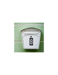 THIRARD - Plaque de signalisation 8  marquage blanc sur fond noir  panneau ABS à visser  56x120mm