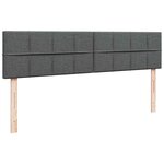 VidaXL Cadre de lit ottoman avec matelas gris foncé 200x200cm tissu