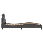 vidaXL Cadre de lit Viana sans matelas gris 90x200 cm similicuir