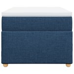 vidaXL Sommier à lattes de lit avec matelas Bleu 80x200 cm Tissu