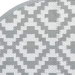 vidaXL Tapis d'extérieur gris Ø200 cm PP