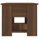 vidaXL Table basse Chêne marron 79x49x41 cm Bois d'ingénierie