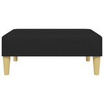 vidaXL Canapé-lit à 2 places et oreillers et repose-pied noir tissu