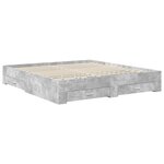 vidaXL Cadre de lit Gris béton 180 x 200 cm Bois d'ingénierie