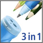 Taille-crayon à réservoir easysharpener pour droitier vert stabilo