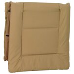 vidaXL Transat pliant avec coussin 2 Pièces Beige