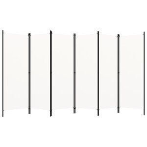 vidaXL Cloison de séparation 6 panneaux Blanc 300x180 cm