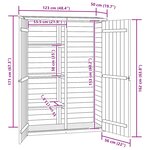 vidaXL Abri à outils de jardin 123x50x171 cm Pinède imprégnée