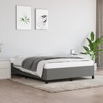 vidaXL Cadre de lit sans matelas gris foncé 140x190 cm tissu