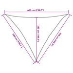 vidaXL Voile d'ombrage 160 g/m² triangulaire sable 5x5x6 m PEHD
