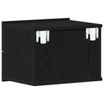 Commode de chevet vidaXL Noir en chêne 40x30x30 cm en bois d'ingénierie