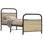 vidaXL Cadre de lit sans matelas 80x200cm chêne sonoma bois ingénierie