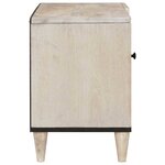 vidaXL Meuble TV Blanc 80 x 33 x 46 cm bois de manguier massif