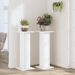 vidaXL Supports pour plantes 2 Pièces blanc 30x30x80 cm bois d'ingénierie