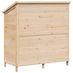 vidaXL Abri de jardin Naturel 106 x 56 x 113 5 cm Bois de Sapin Massif
