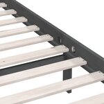 vidaXL Cadre de lit Gris Bois de pin massif 140x200 cm