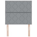 vidaXL Tête de lit avec des lumières à LED Gris clair 100 cm tissu