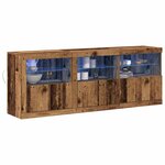 vidaXL Buffet LED Bois Ancien 181 x 37 x 67 cm Bois d'ingénierie