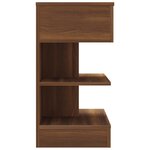 vidaXL Tables de chevet 2Pièces Chêne marron 40x35x65cm Bois d'ingénierie
