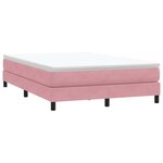 vidaXL Sommier à lattes de lit sans matelas rose 140x220 cm velours