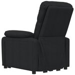 vidaXL Fauteuil inclinable électrique Noir Tissu