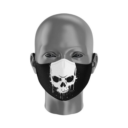 Masque Distinction Crazy Tête de Mort - Masque tissu lavable 50 fois
