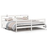 vidaXL Cadre de lit avec tête de lit sans matelas blanc 200x200 cm